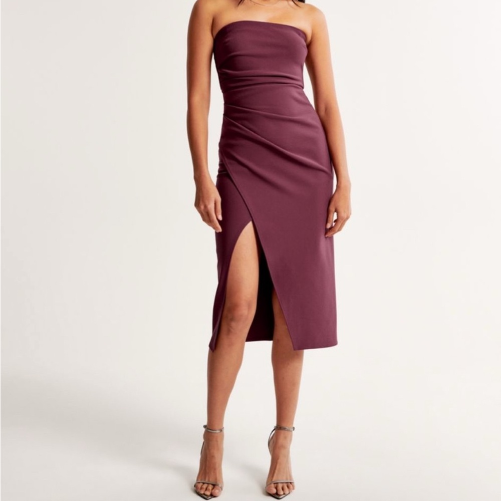 Abercrombie & Fitch Strapless Plum Dress